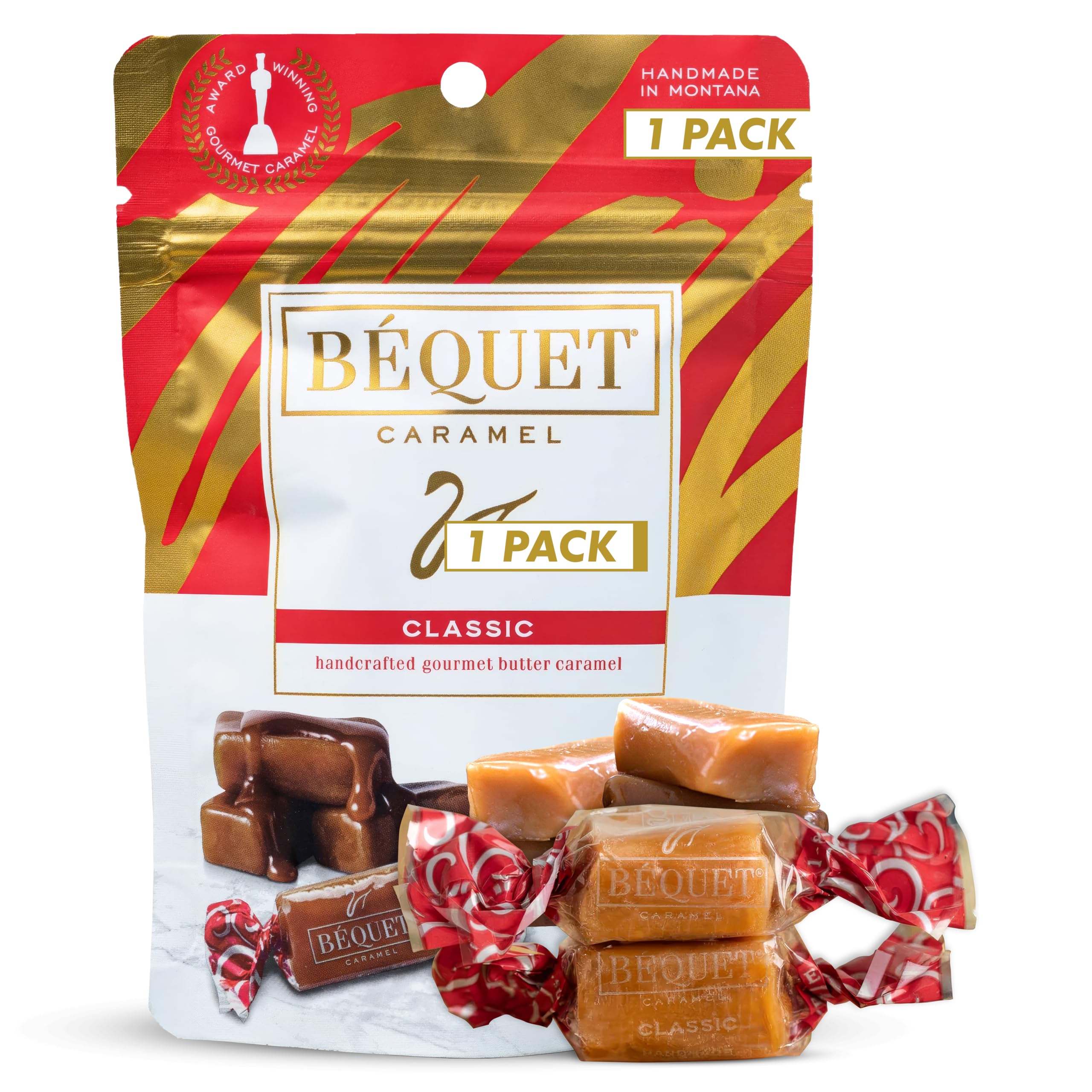 Product image of JO SWEETS Bequet Caramel Classic Handcrafted Gourmet Butter Caramel Candy Pack Gluten Free Smooth Chewy